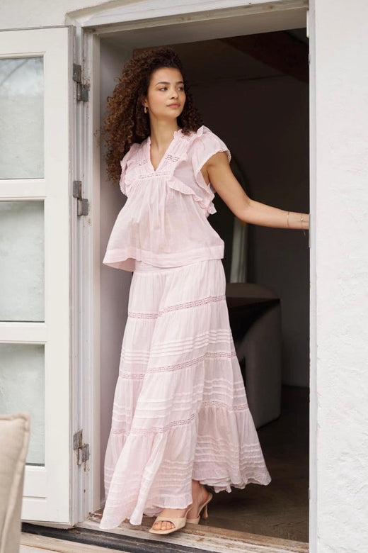 Neo Noir - Felicia S Voile Skirt 161872 - 754 - Light Pink Nederdele 