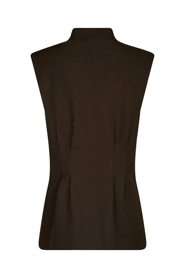Neo Noir - Finna Structure Vest 167234 - 676 - Dark Brown