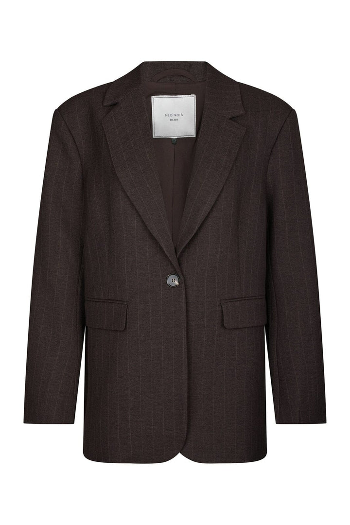 Neo Noir - Gaby Pinstripe Blazer 168204 - 676 - Dark Brown