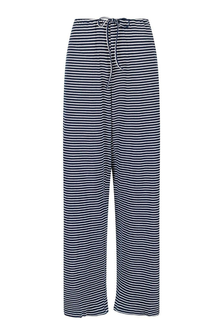 Neo Noir - Geri Stripe Pants - Dark Navy Bukser 