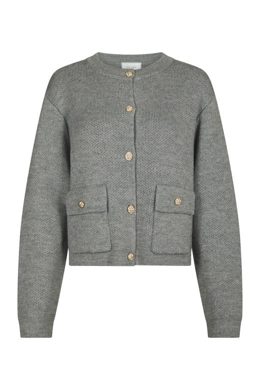 Neo Noir - Glenna Knit Cardigan 169690 - 133 - Grey Melange