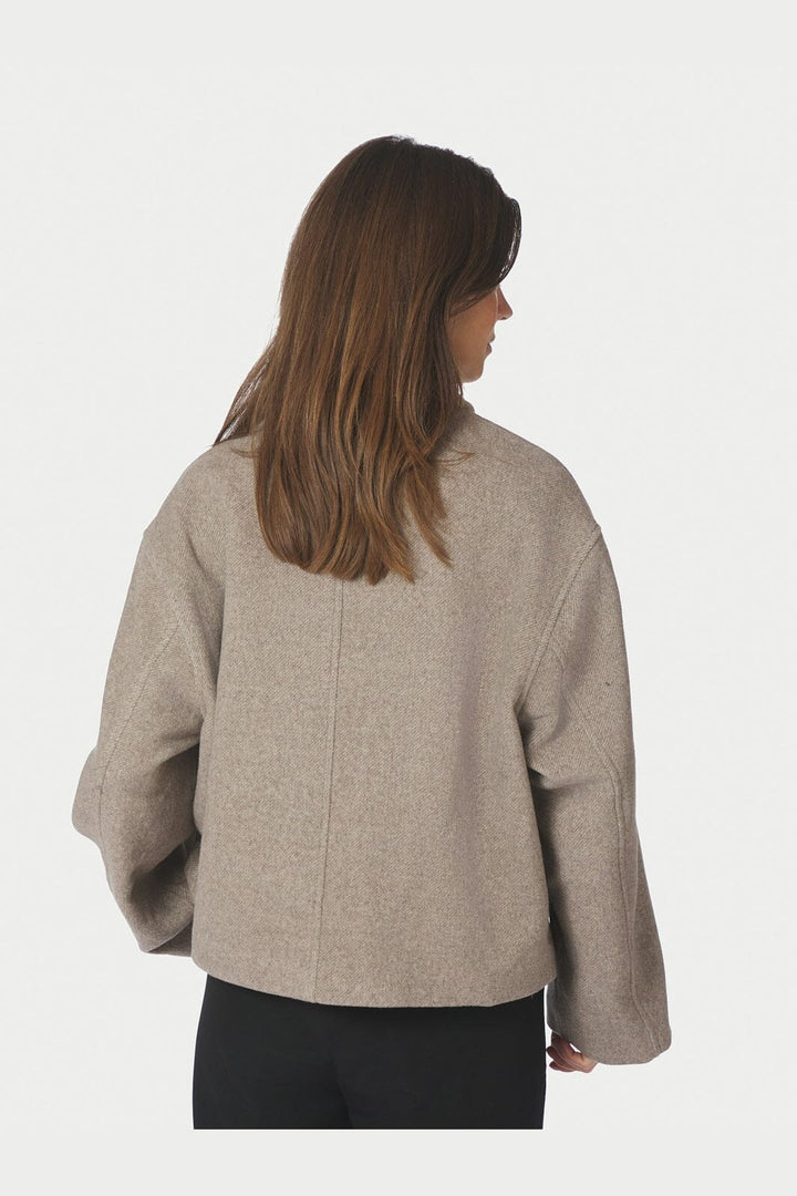 Neo Noir - Hamra Herringbone Twill Jacket 168855 - 976 - Beige Melange