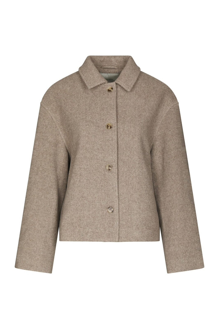Neo Noir - Hamra Herringbone Twill Jacket 168855 - 976 - Beige Melange