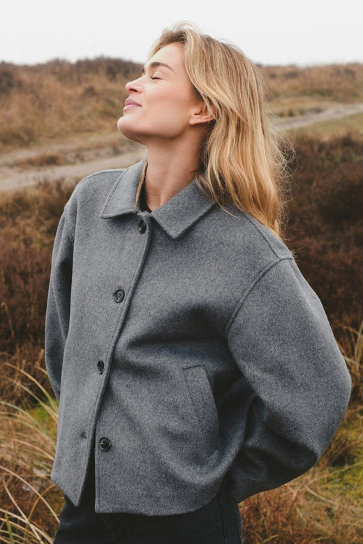 Neo Noir - Hamra Wool Jacket 162076 - 133 - Grey Melange