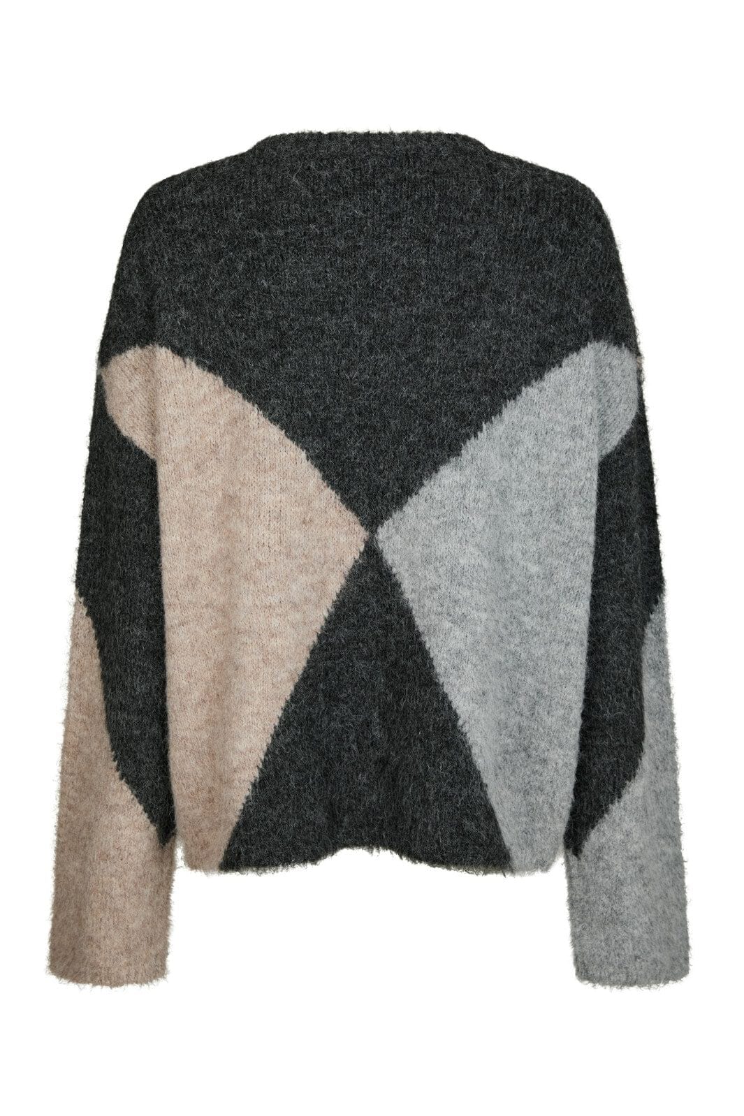Neo Noir - Inga Check Fluff Knit Blouse 165205 - 132 - Antracit