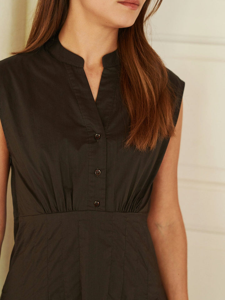 Neo Noir - Irena Poplin Dress 168329 - 584 - Chocolate Brown Kjoler 