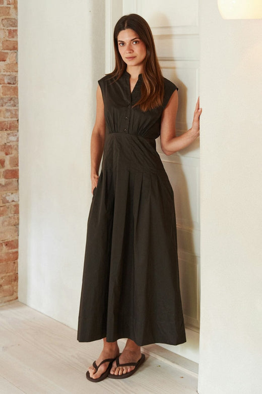 Neo Noir - Irena Poplin Dress 168329 - 584 - Chocolate Brown Kjoler 