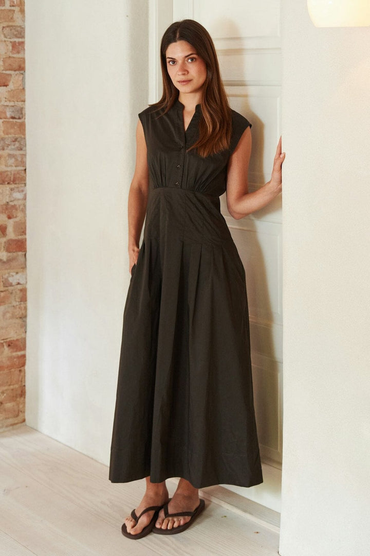 Neo Noir - Irena Poplin Dress 168329 - 584 - Chocolate Brown Kjoler 