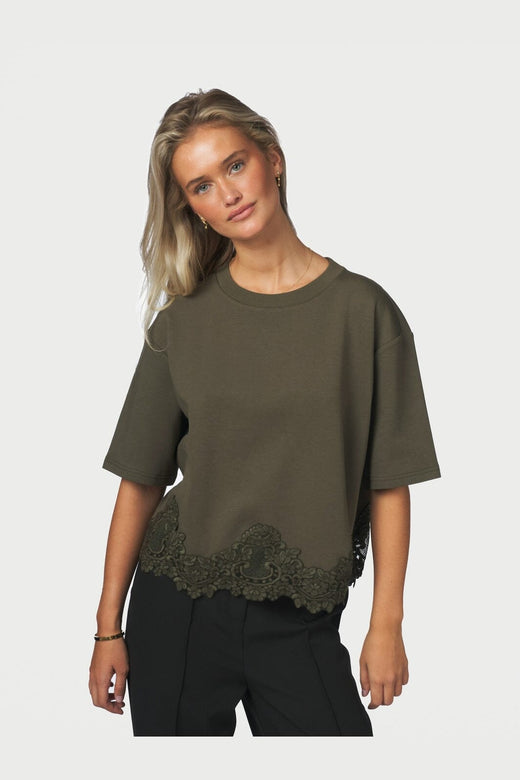Neo Noir - Iria Lace Tee 170063 - 151 - Army
