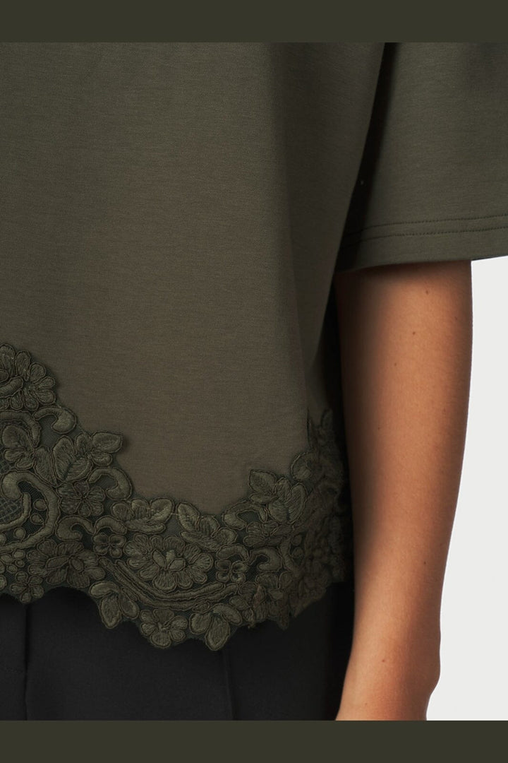 Neo Noir - Iria Lace Tee 170063 - 151 - Army