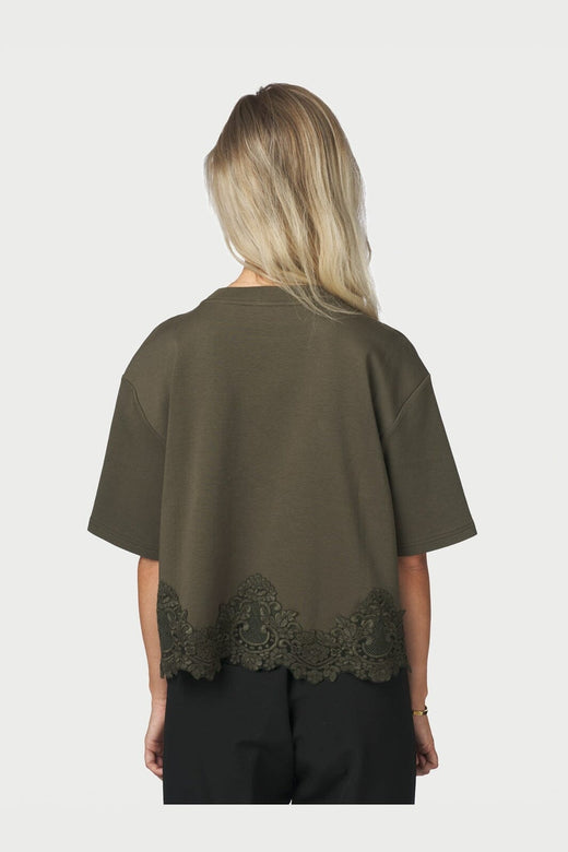 Neo Noir - Iria Lace Tee 170063 - 151 - Army