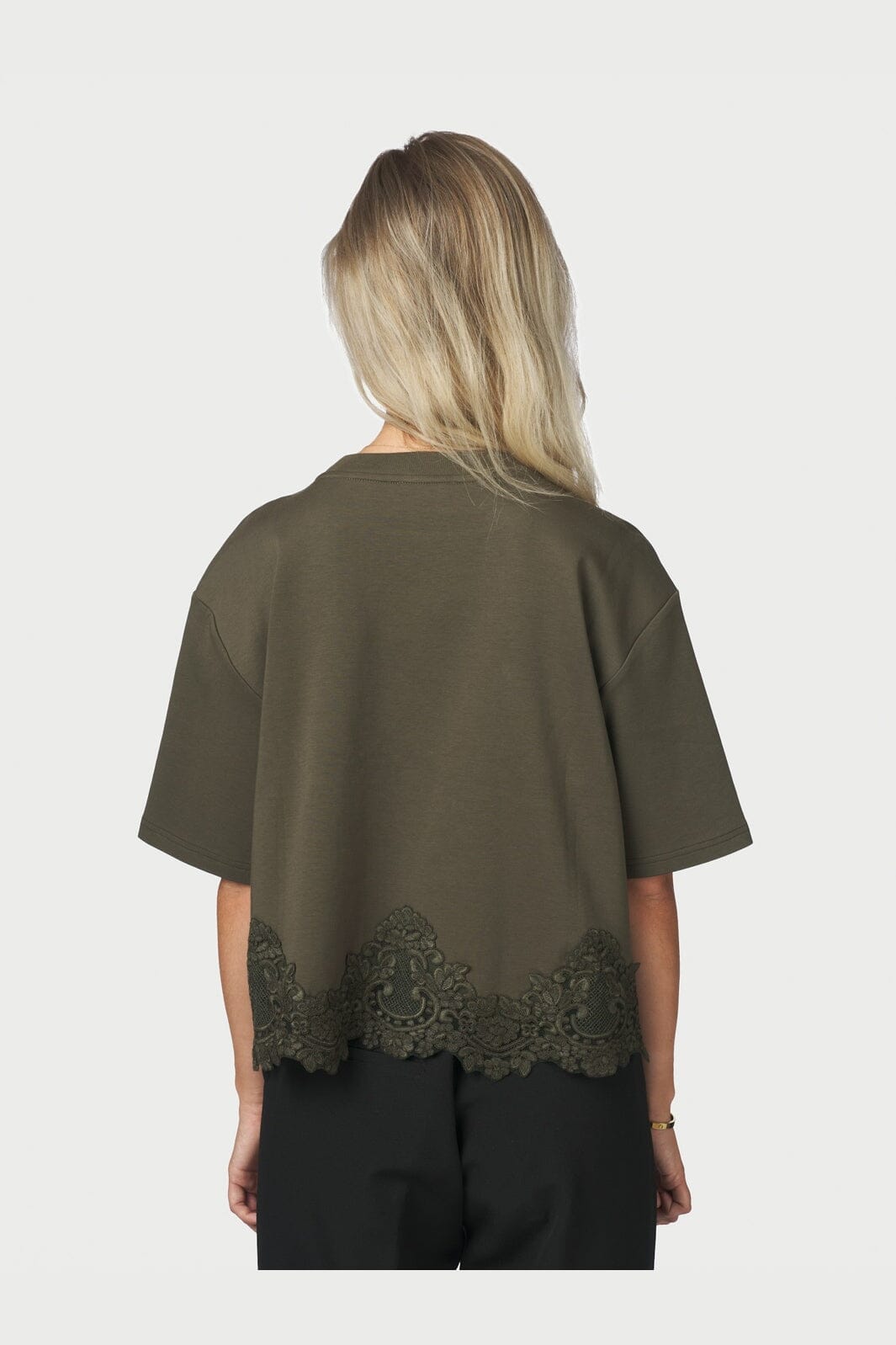 Neo Noir - Iria Lace Tee 170063 - 151 - Army