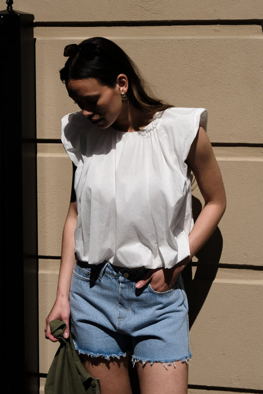 Neo Noir - Ivania Poplin Top 165507 - 120 - White Toppe 