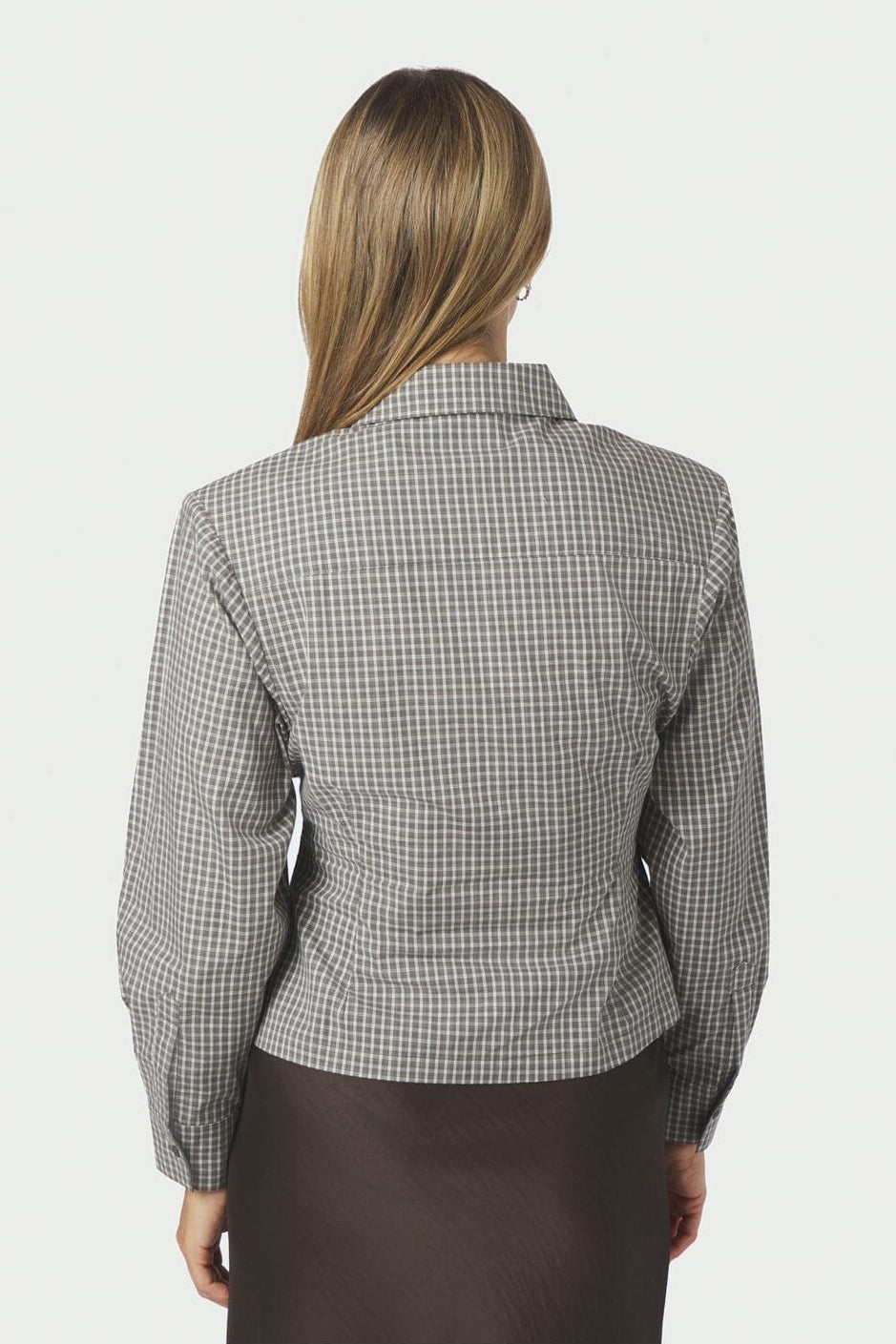 Neo Noir - Jonelle Check Shirt 170987 - 830 - Dusty Grey