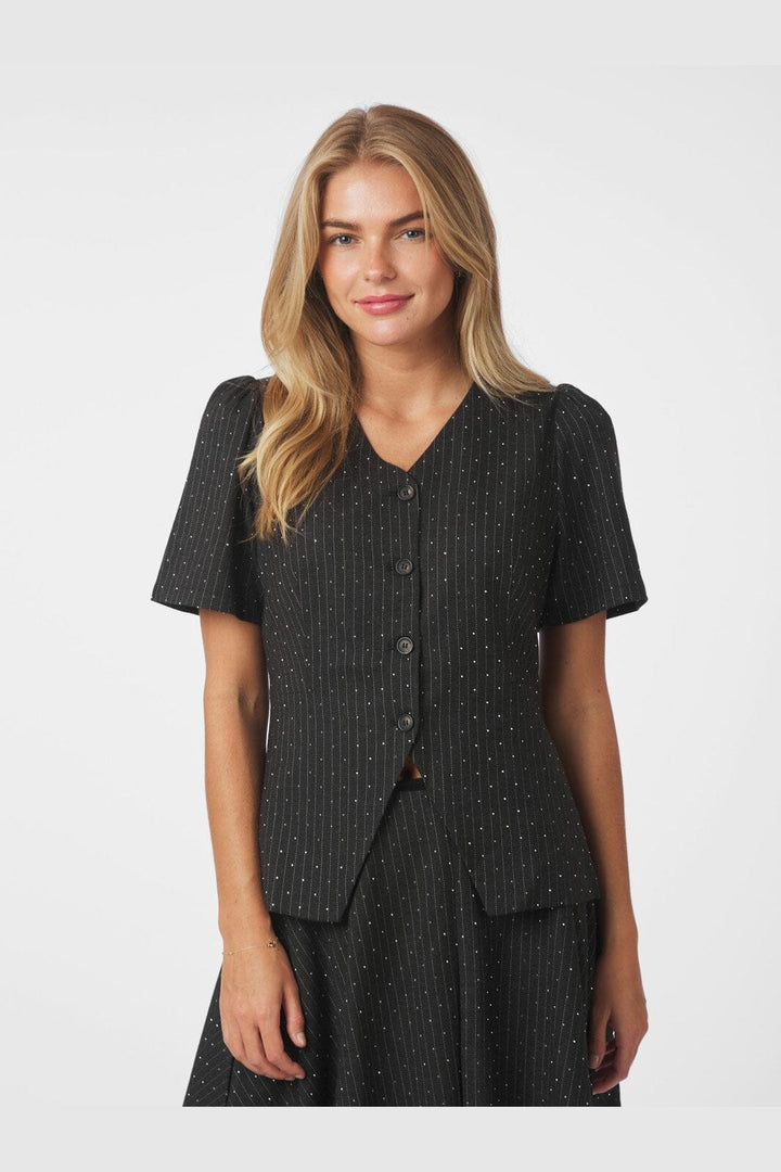 Neo Noir - Jules B Pinstripe Blouse 167083 - 132 - Antracit