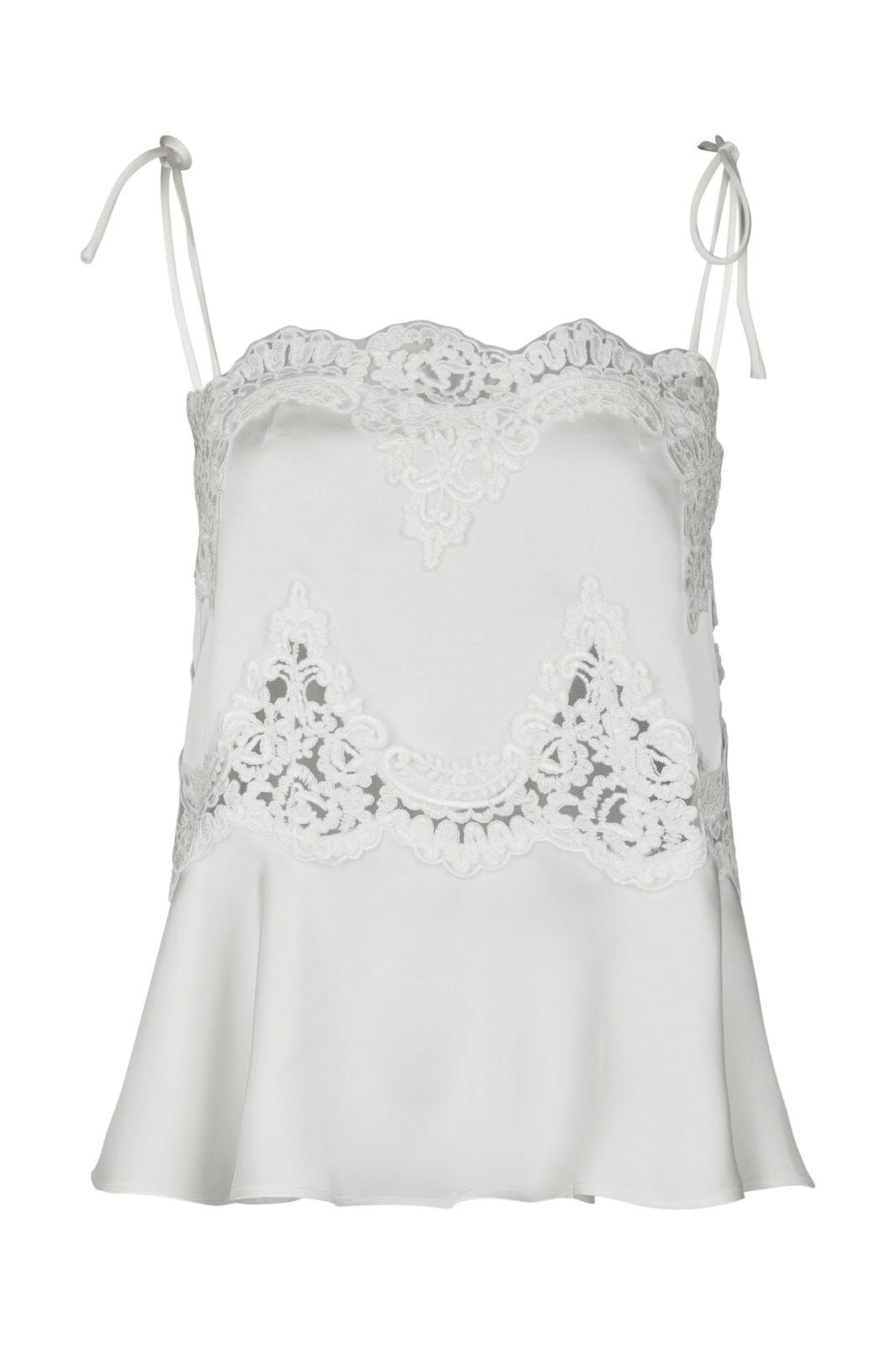 Neo Noir - Kaela Heavy Sateen Lace Top 168290 - 621 - Pearl