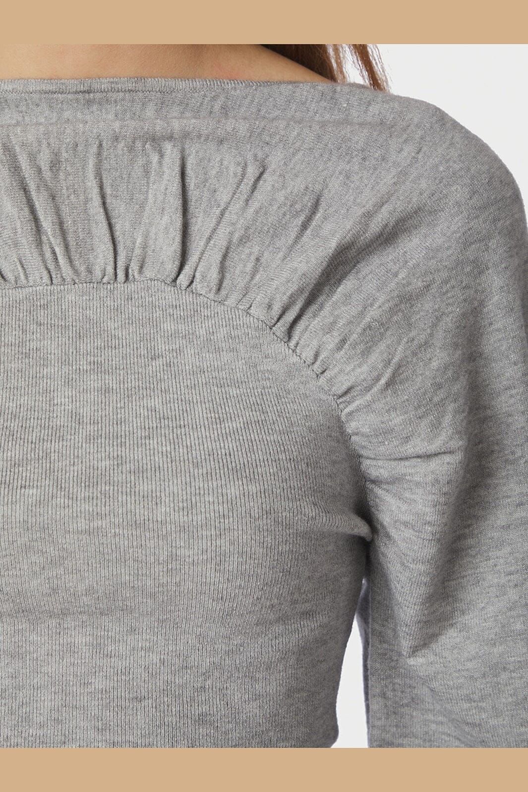 Neo Noir - Kaiba Knit Blouse 166875 - 103 - Light Grey Melange