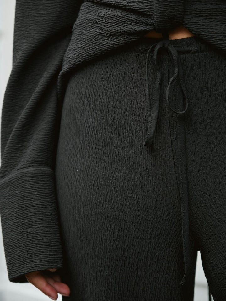 Neo Noir - Kelan Structure Pants 166032 - 100 - Black Bukser 