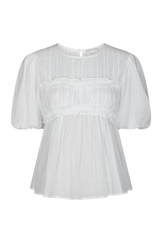 Neo Noir - Kiril S Voile Blouse 166388 - 120 - White