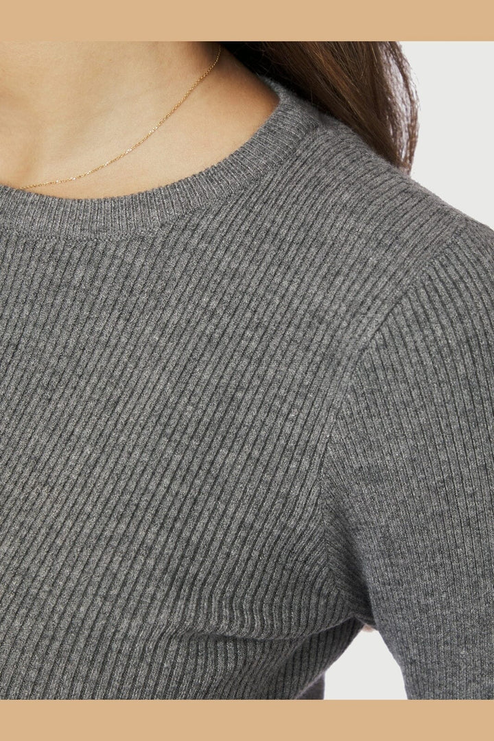 Neo Noir - Kirrera Knit Blouse 166614 - 107 - Dark Grey Melange