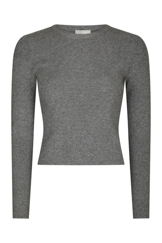 Neo Noir - Kirrera Knit Blouse 166614 - 107 - Dark Grey Melange