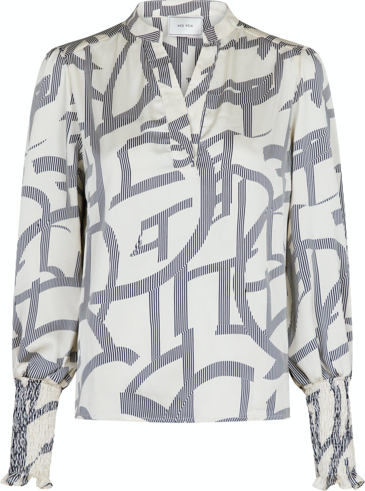Neo Noir - Landa Line Shapes Blouse - Off White