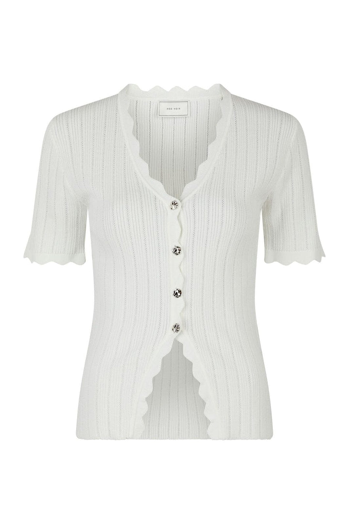 Neo Noir - Larifa Stitch Knit Tee 165311 - 120 - White