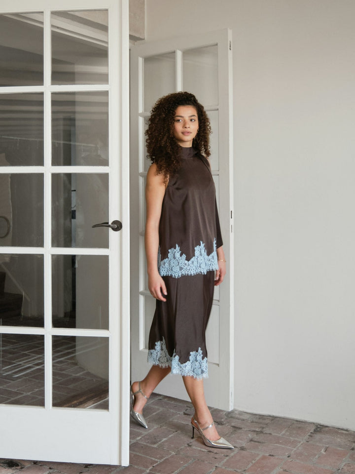 Neo Noir - Lorenz Lace Top 167826 - 676 - Dark Brown Toppe 