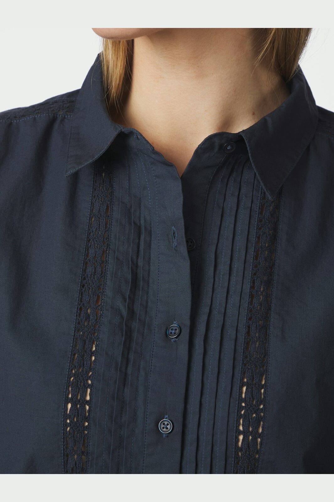 Neo Noir - Lotte C Poplin Shirt 169838 - 141 - Navy