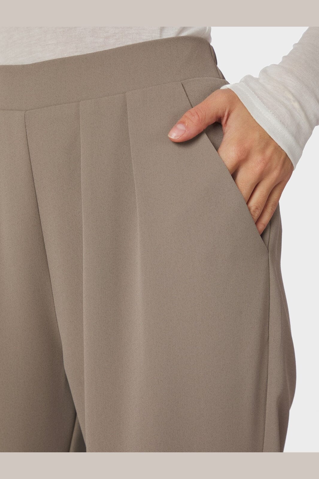 Neo Noir - Lunet Crepe Pants 168084 - 214 - Taupe