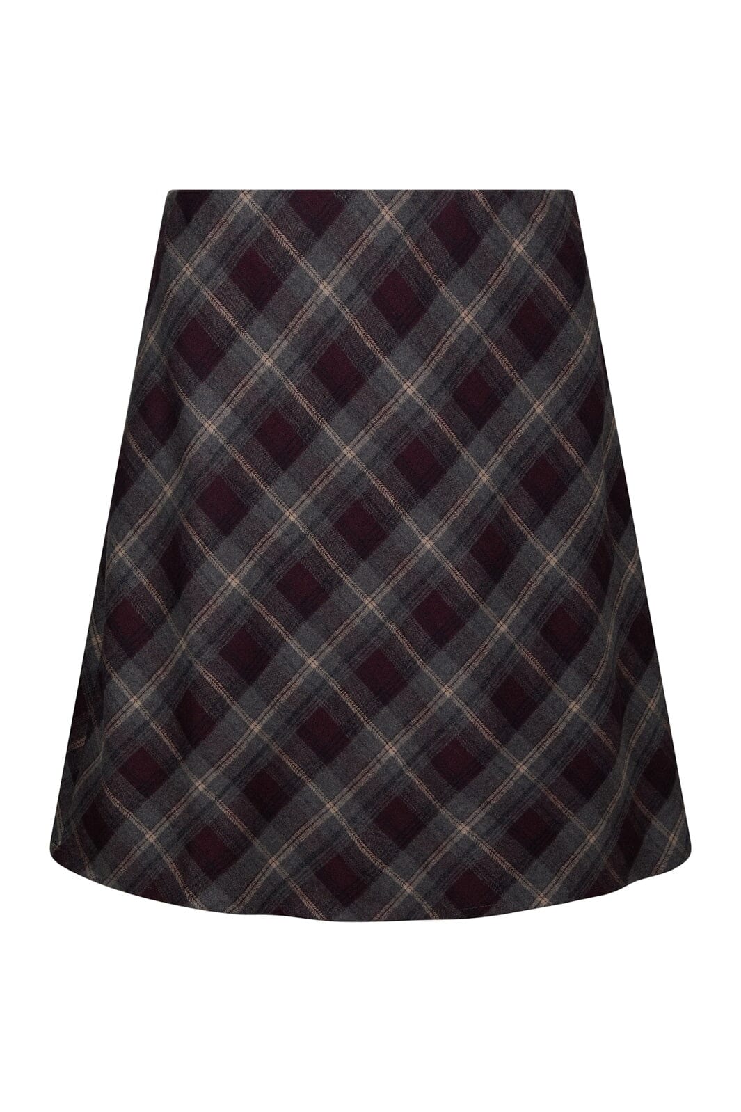 Neo Noir - Lunna Check Skirt 165705 - 182 - Plum