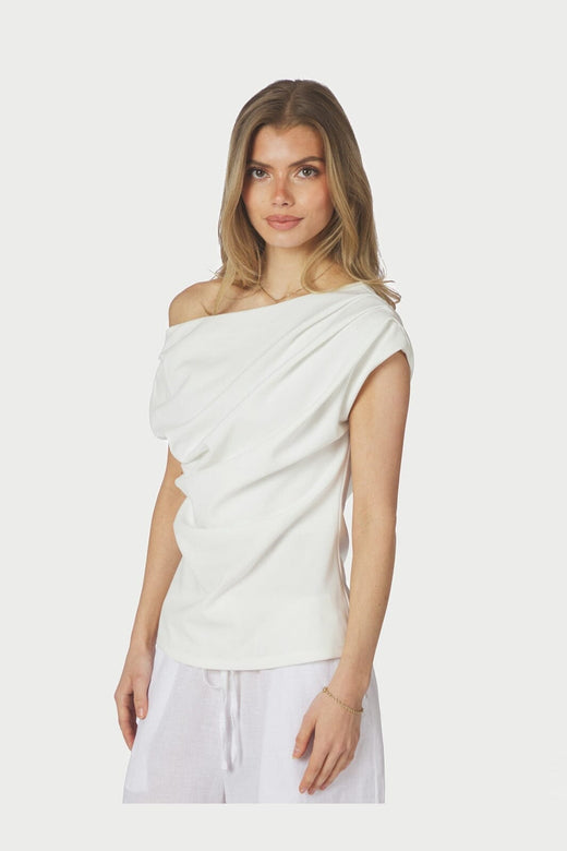 Neo Noir - Mabelle Drapy Top 168038 - 120 - White