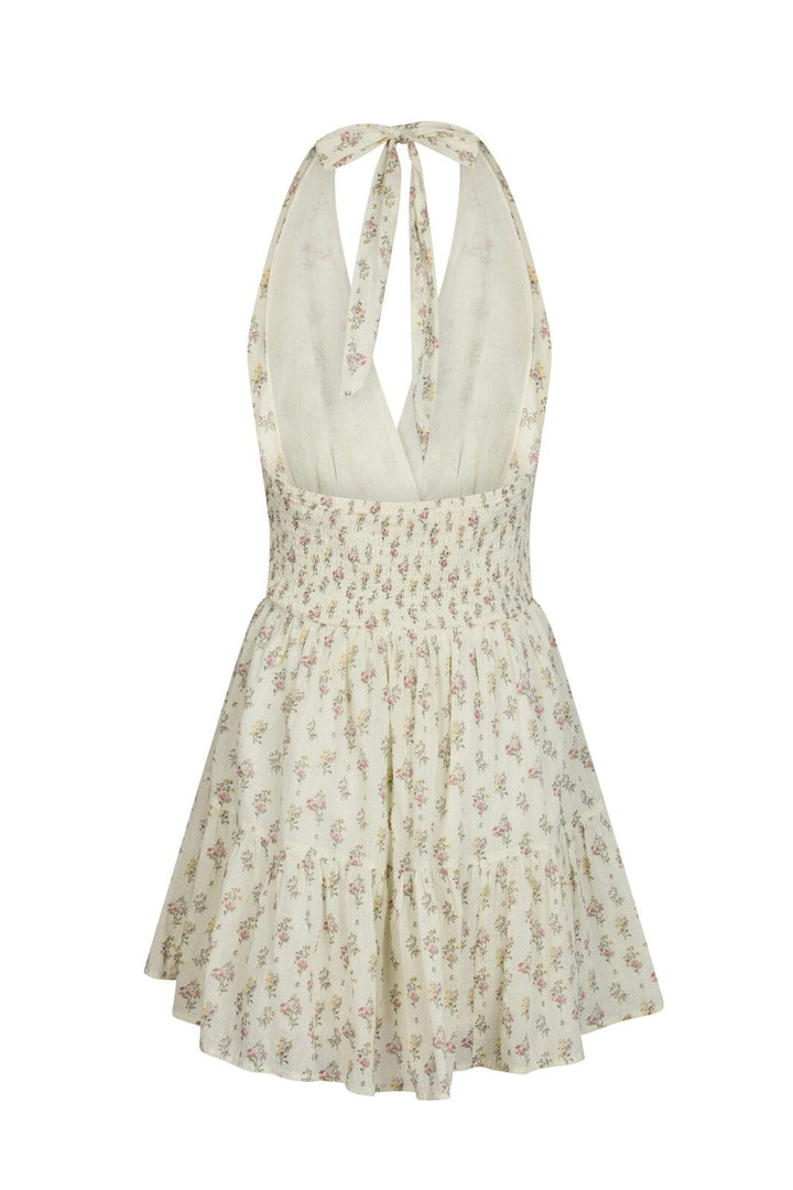 Neo Noir - Magda Fine Print Dress 165345 - 122 - Creme