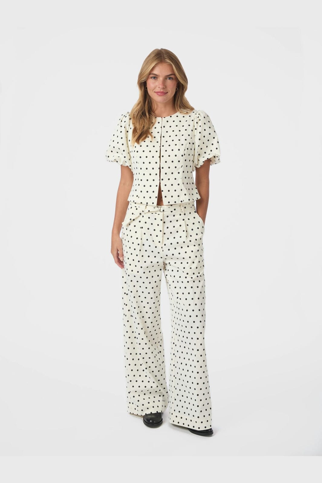 Neo Noir - Malba Dot Pants 167395 - 120 - White