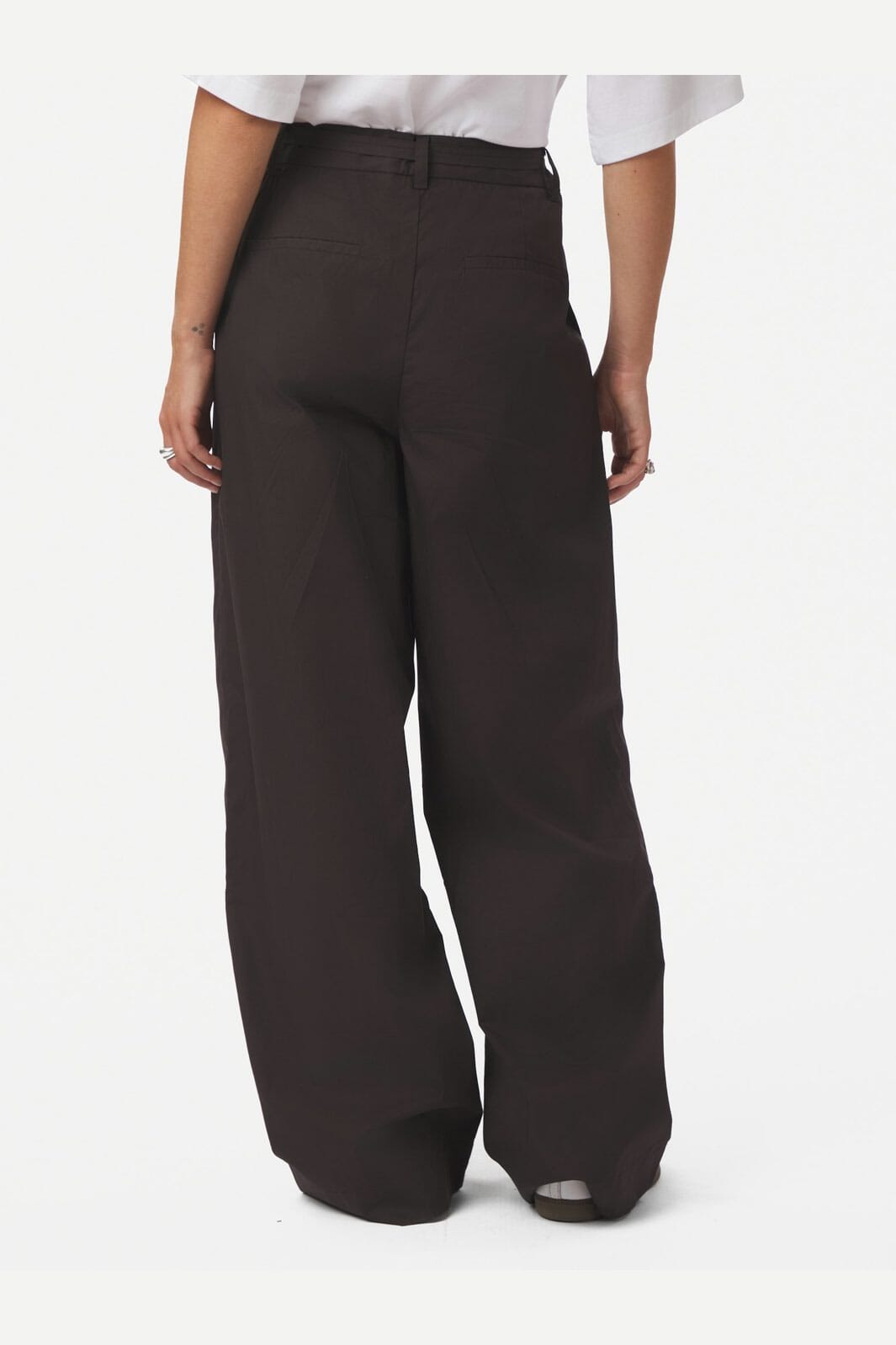 Neo Noir - Malba Poplin Pants 165795 - 676 - Dark Brown