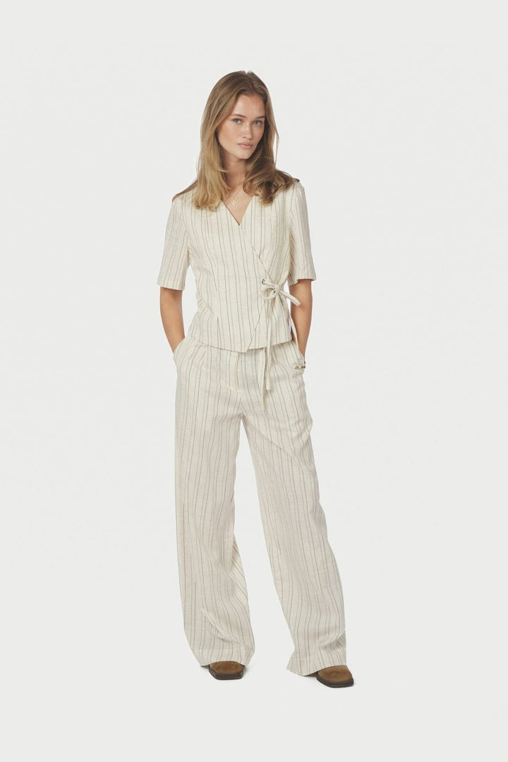Neo Noir - Malba Stripe Pants 167887 - 815 - Natural