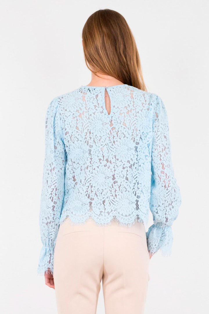 Neo Noir - Manuela Lace Blouse - Light Blue Bluser 