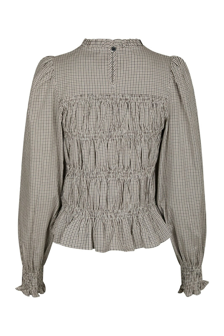 Neo Noir - Marcia Check Blouse 166893 - 306 - Dusty Brown