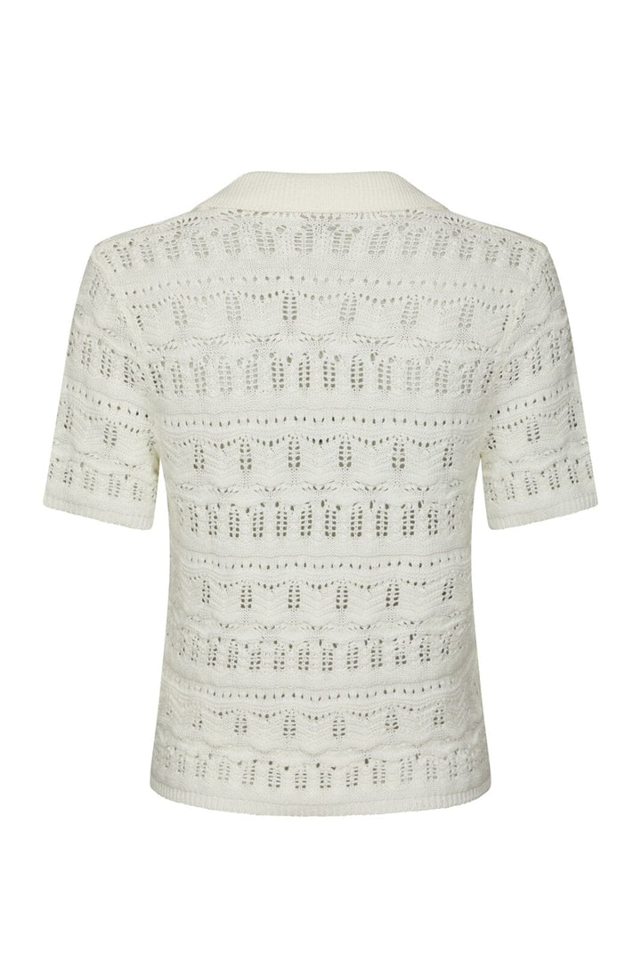 Neo Noir - Marisini Stitch Polo Knit Top 165940 - 121 - Off White