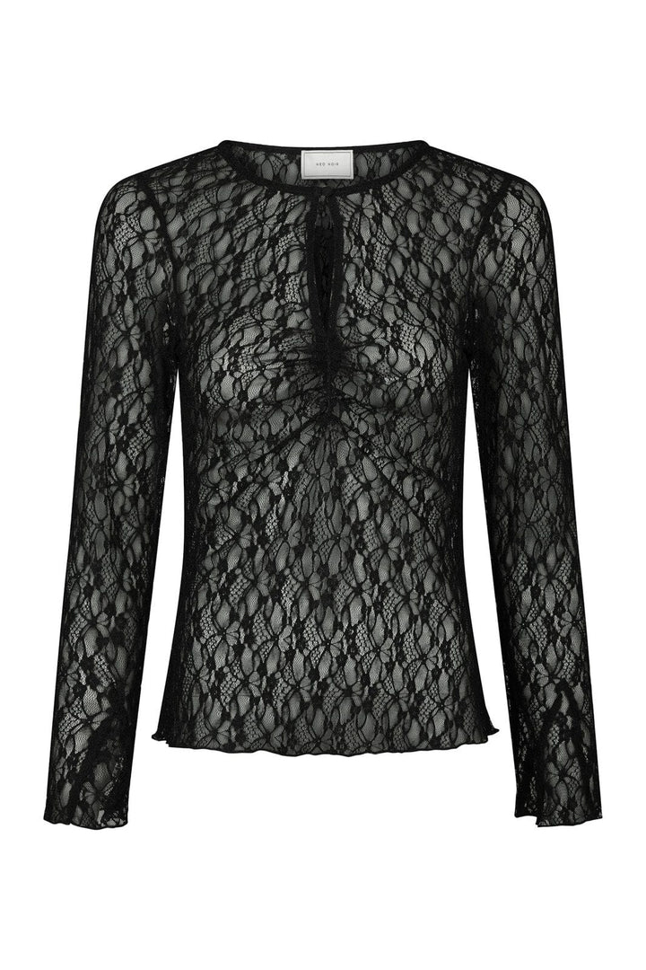 Neo Noir - Matria Lace Blouse 166073 - 100 - Black