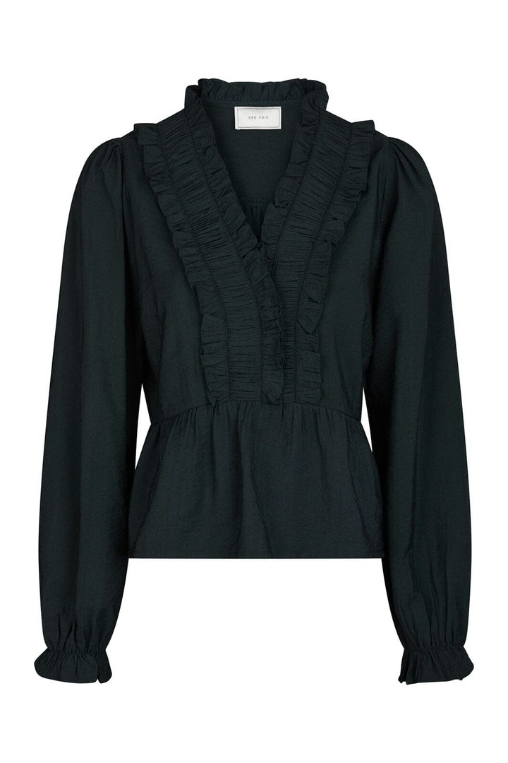 Neo Noir - Melfy Structure Blouse 166695 - 141 - Navy