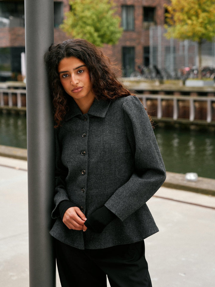 Neo Noir - Melisa Tweed Jacket 170001 - 104 - Dark Grey Jakker 