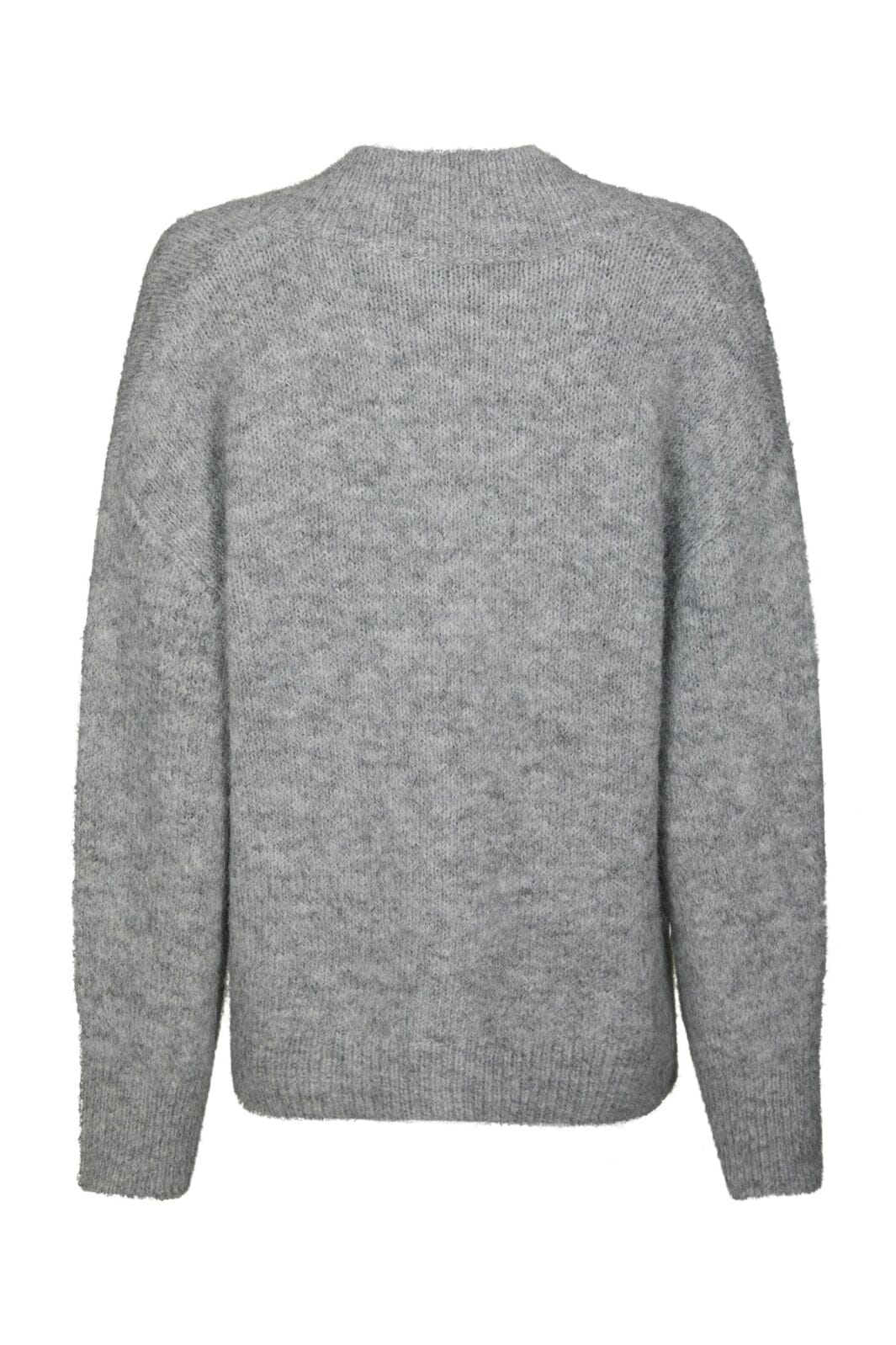 Neo Noir - Melli Fluffy Knit Blouse 167715 - 133 - Grey Melange