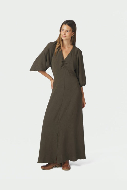Neo Noir - Meriel Structure Solid Dress 170305 - 151 - Army
