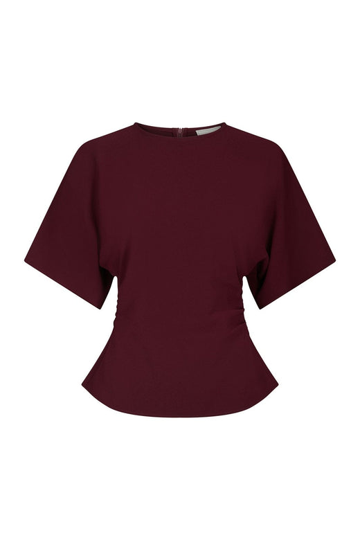 Neo Noir - Miriel Drape Blouse 170119 - 182 - Plum