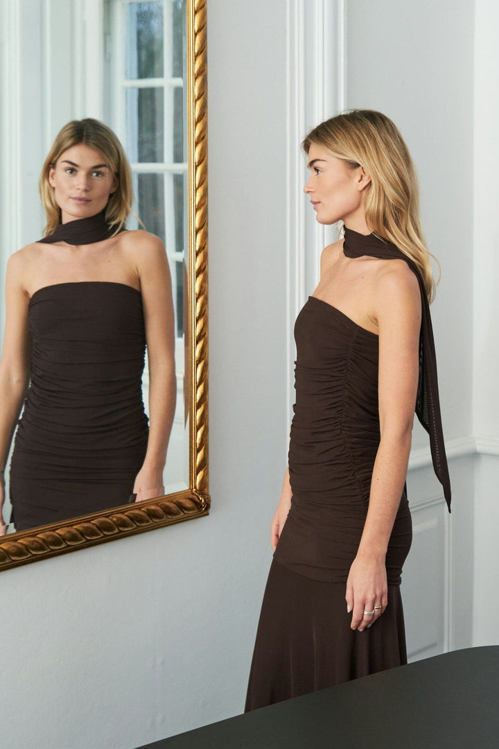 Neo Noir - Misi Mesh Dress 168437 - 210 - Brown Kjoler 