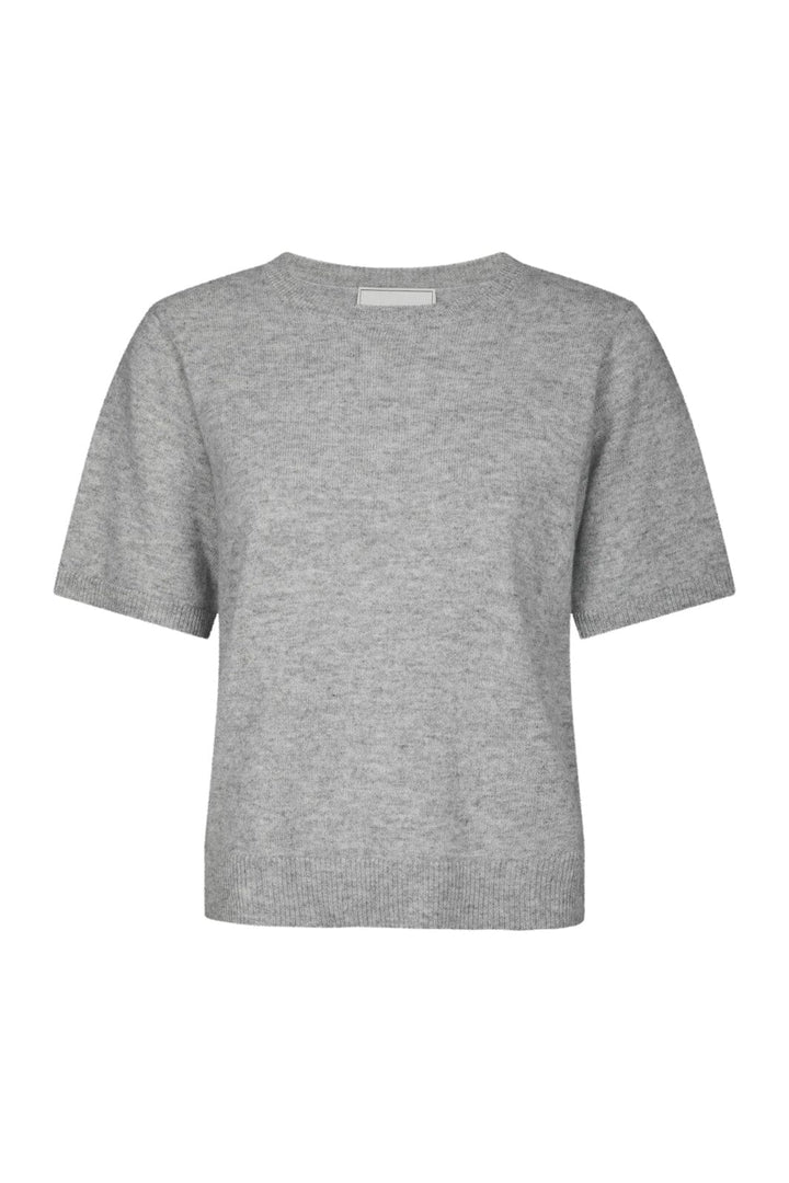 Neo Noir - Missy Wool Knit Tee 167772 - 133 - Grey Melange