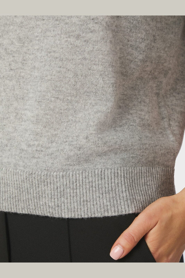 Neo Noir - Missy Wool Knit Tee 167772 - 133 - Grey Melange