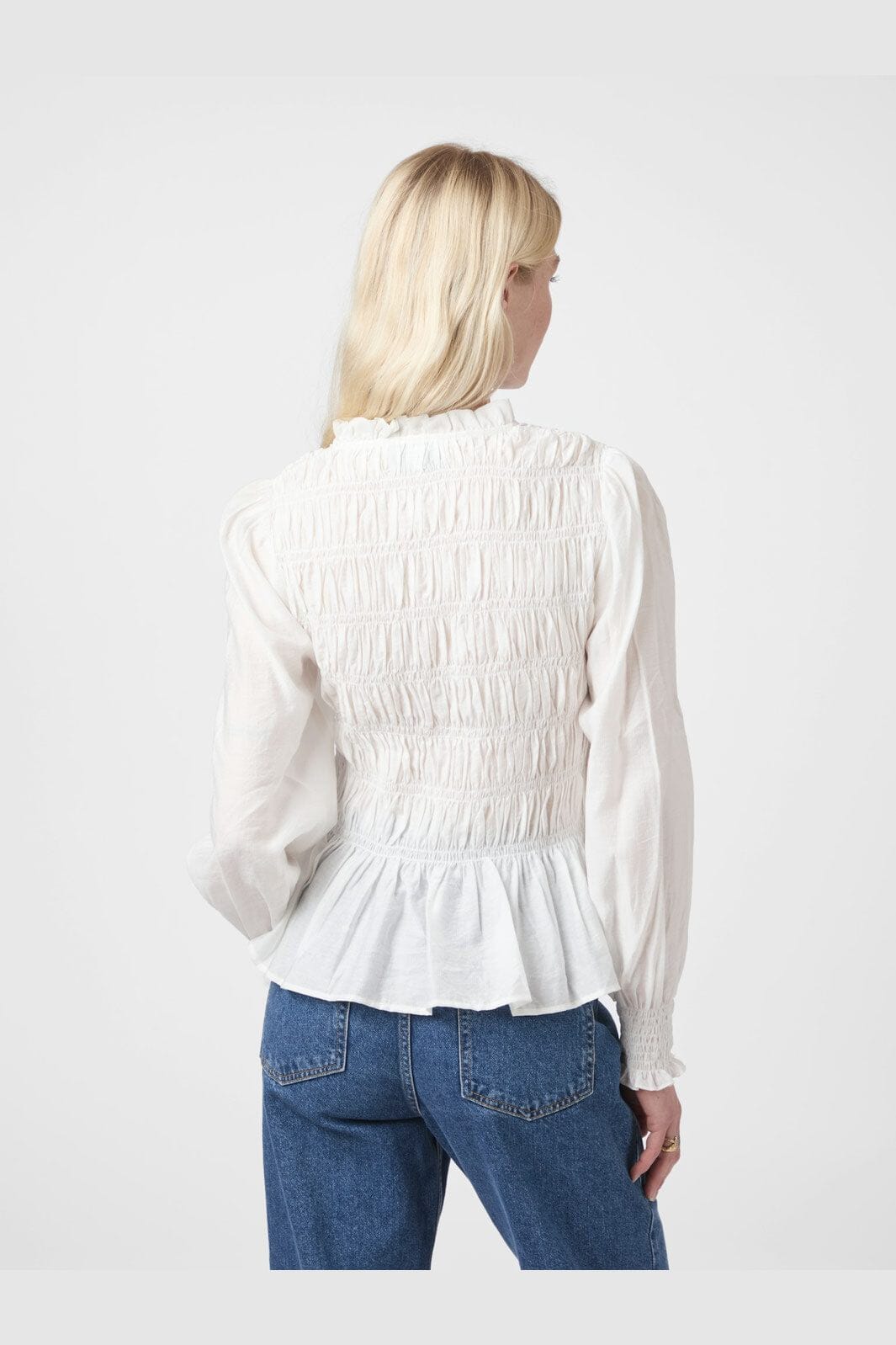 Neo Noir - Mocca Smock Blouse 166155 - 121 - Off White