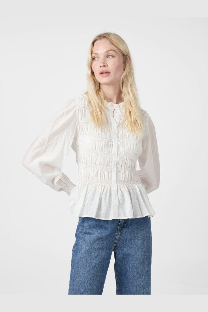 Neo Noir - Mocca Smock Blouse 166155 - 121 - Off White